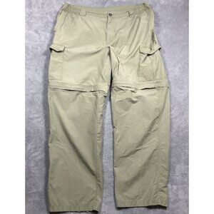 Columbia Cargo Pants Men XL 32 Beige Convertible Zipper Shorts Outdoor Gorpcore